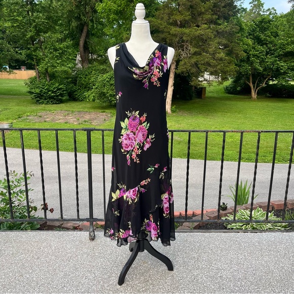 Connected Apparel Womens Y2K Floral Fairy Grunge Maxi Dress Whimsygoth Large - Picture 1 of 7